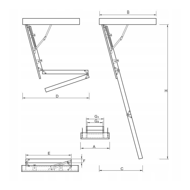 Schody strychowe 4STEP Extreme 112x70 0,55 W/m2K 1szt.