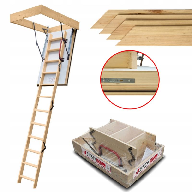 Schody strychowe 4STEP Extreme 90x60 0,55 W/m2K listwy maskujące 1szt.