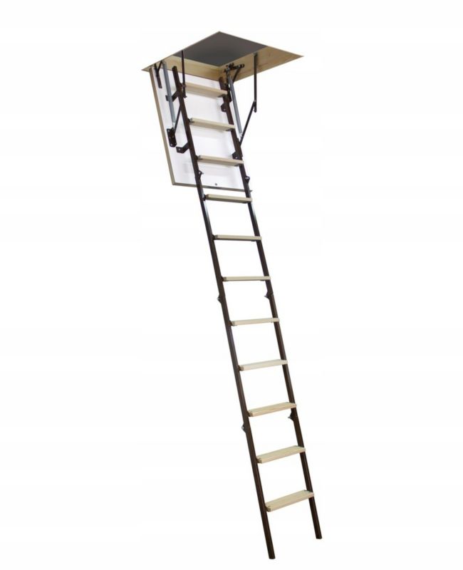 Schody strychowe 4STEP Stallux MINI Plus 80x80 0,86 W/m2K + Listwy zestaw 1szt.