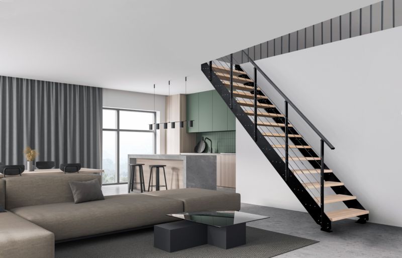 Schody Wewnętrzne Atrium Prosto Loft Buk
