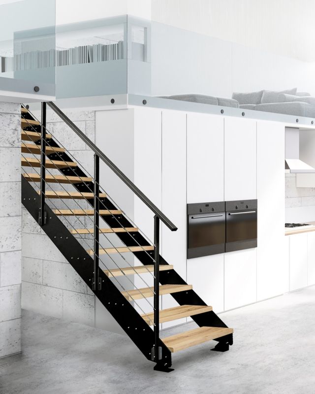 Schody Wewnętrzne Atrium Prosto Loft Dąb