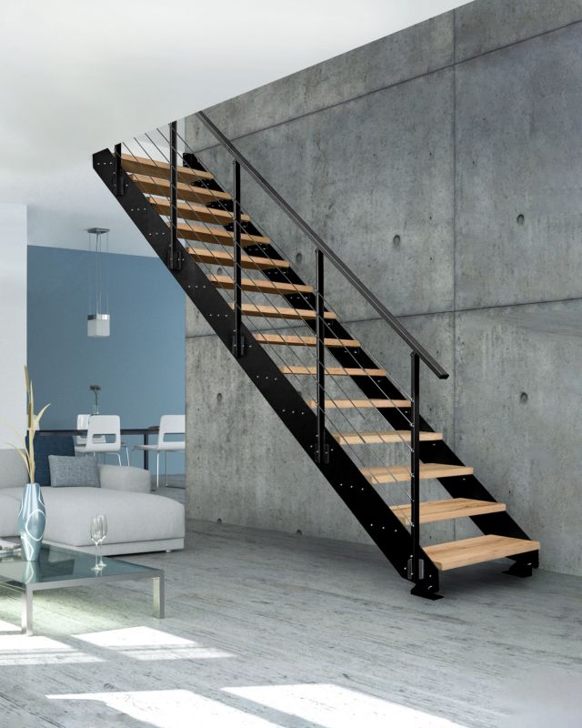 Schody Wewnętrzne Atrium Prosto Loft Dąb