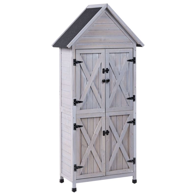 Schowek narzędziowy Seniga 85 cm 46 cm Drewno jodłowe Szary 1 szt.