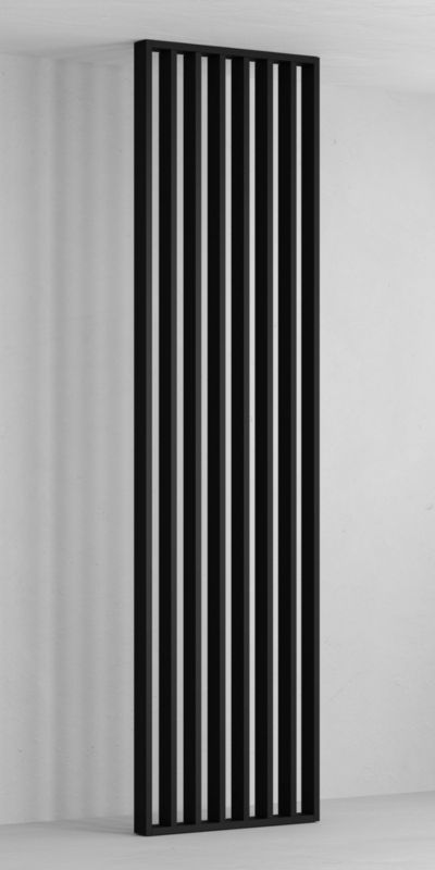 Ścianka lamelowa MDF 58 x 275 cm czarna