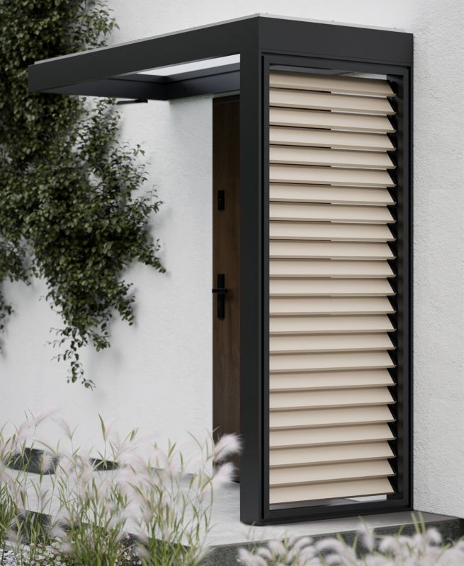 Ścianka Lumia Vario kaszmir z aluminiową ramą RAL 7016 2100 x 900 mm