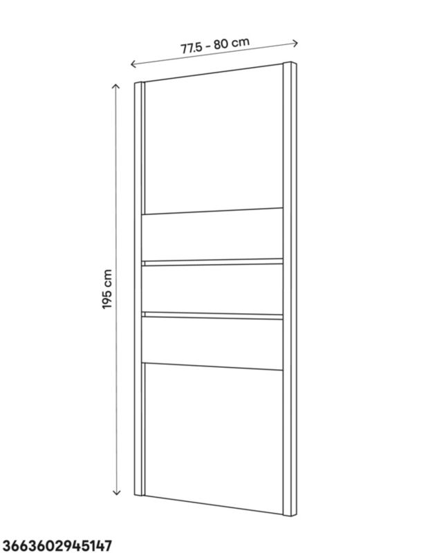 Ścianka prysznicowa GoodHome Beloya 80 cm chrom/szkło lustrzane