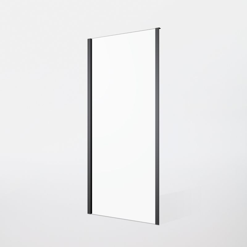 Ścianka prysznicowa GoodHome Beloya 90 cm czarna/transparentna
