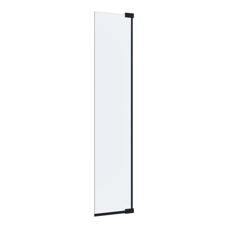Ścianka prysznicowa GoodHome Evanna 30 cm czarna/transparentna