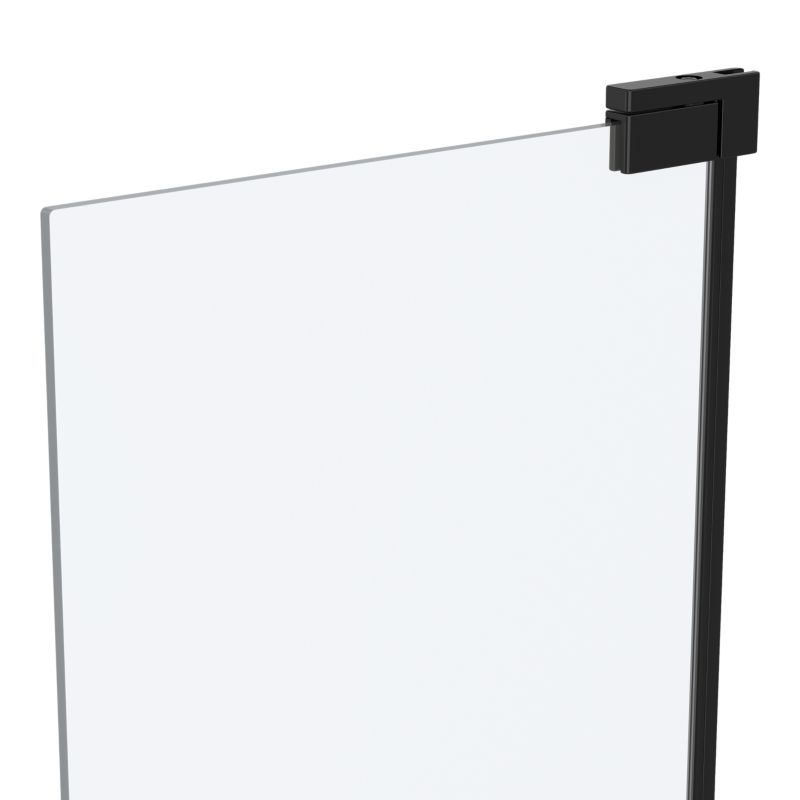 Ścianka prysznicowa GoodHome Evanna 30 cm czarna/transparentna