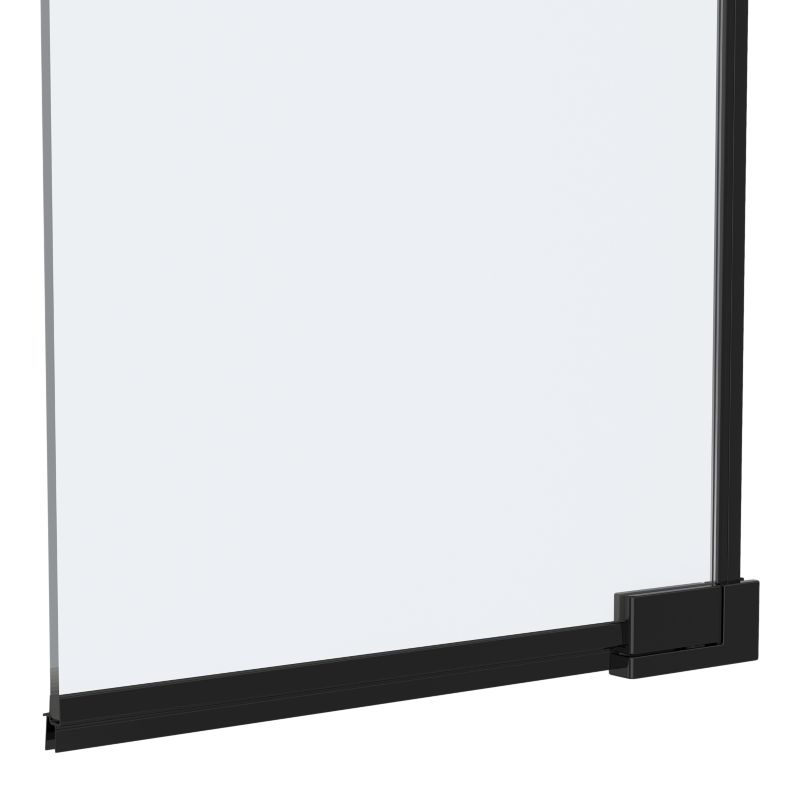 Ścianka prysznicowa GoodHome Evanna 30 cm czarna/transparentna