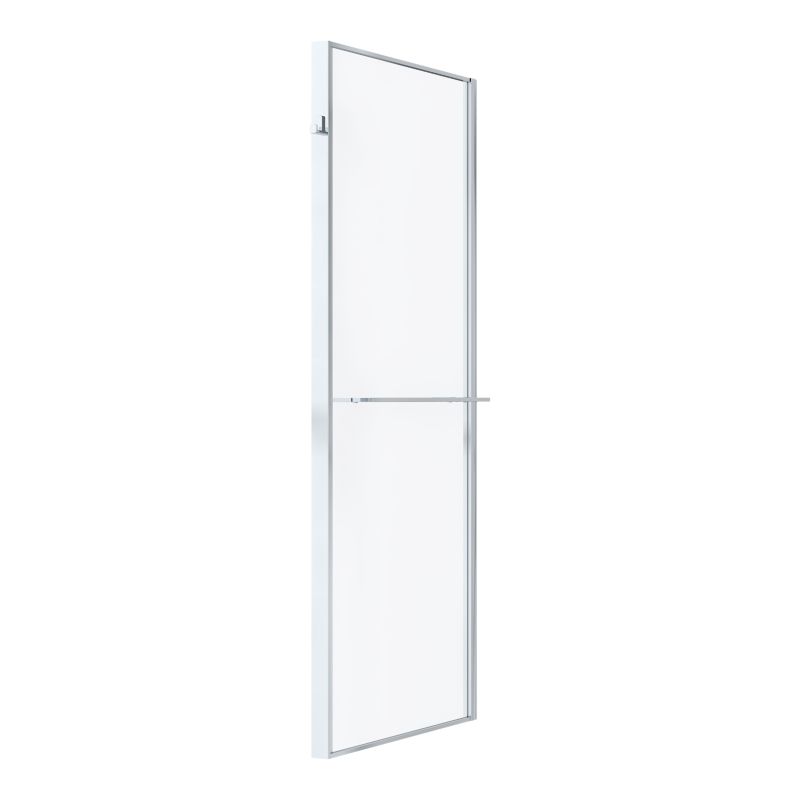 Ścianka prysznicowa GoodHome Evanna 80 cm z półką chrom/transparentna