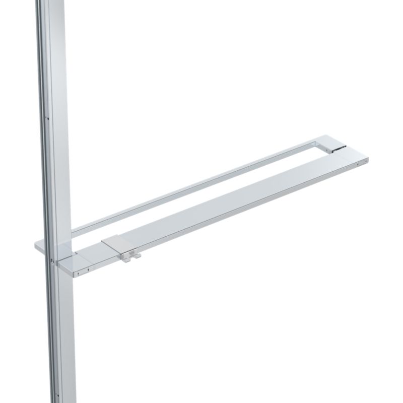 Ścianka prysznicowa GoodHome Evanna 80 cm z półką chrom/transparentna