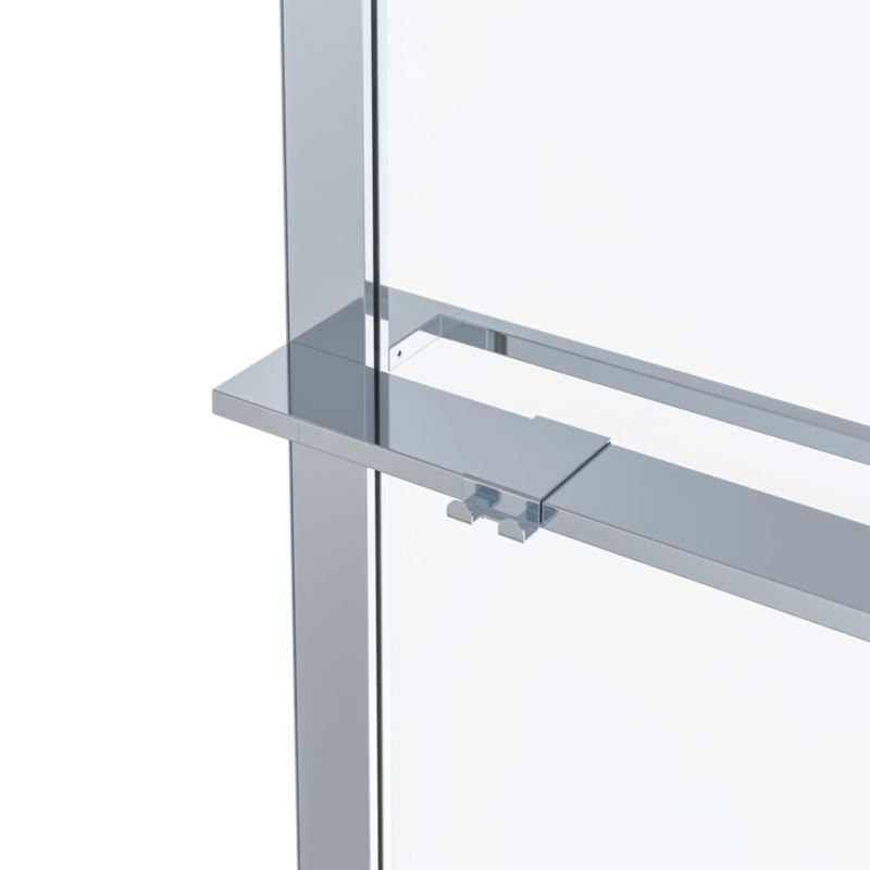 Ścianka prysznicowa GoodHome Evanna 80 cm z półką chrom/transparentna