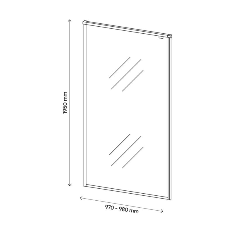 Ścianka prysznicowa GoodHome Ezili 100 cm czarna/transparentna