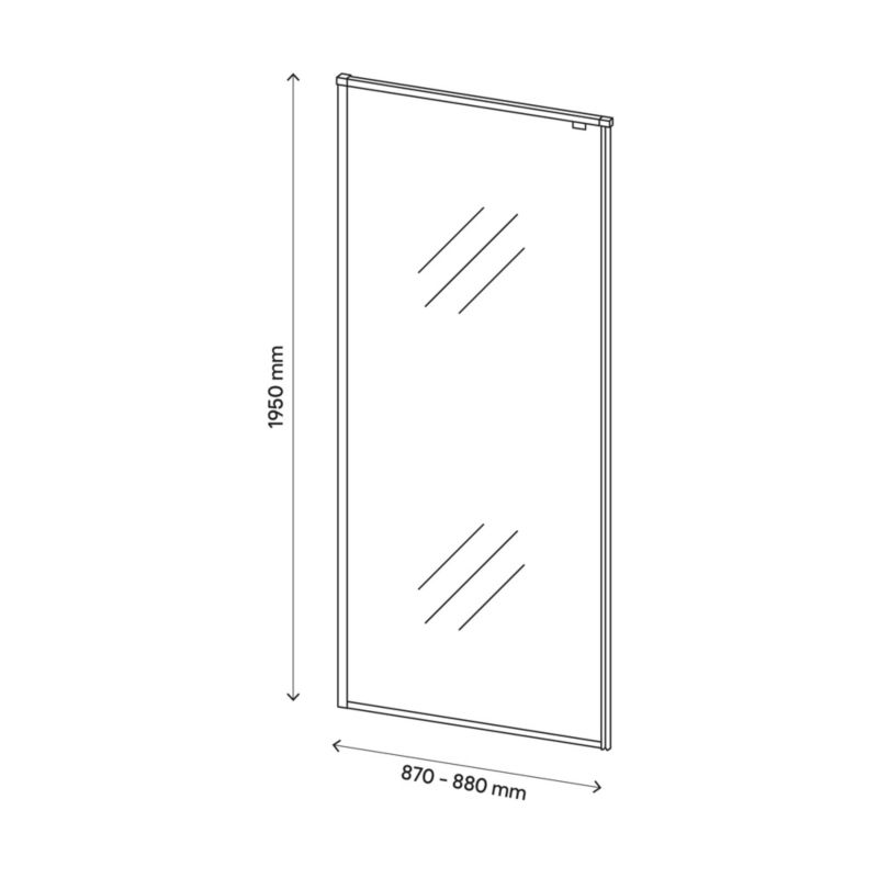 Ścianka prysznicowa GoodHome Ezili 90 cm chrom/transparentna