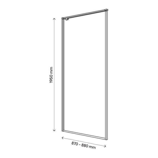 Ścianka prysznicowa GoodHome Ezili 90 cm chrom/transparentna