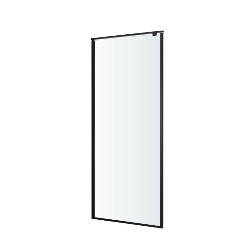 Ścianka prysznicowa GoodHome Ezili 90 cm czarna/transparentna