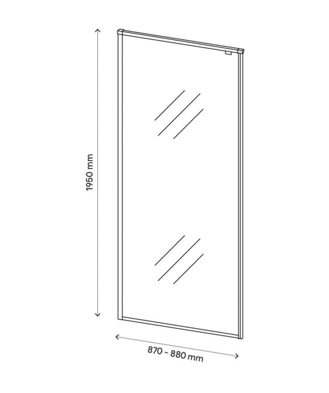 Ścianka prysznicowa GoodHome Ezili 90 cm czarna/transparentna