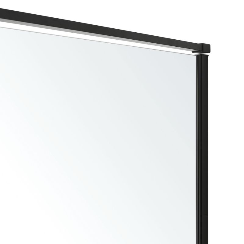 Ścianka prysznicowa GoodHome Ezili 90 cm czarna/transparentna