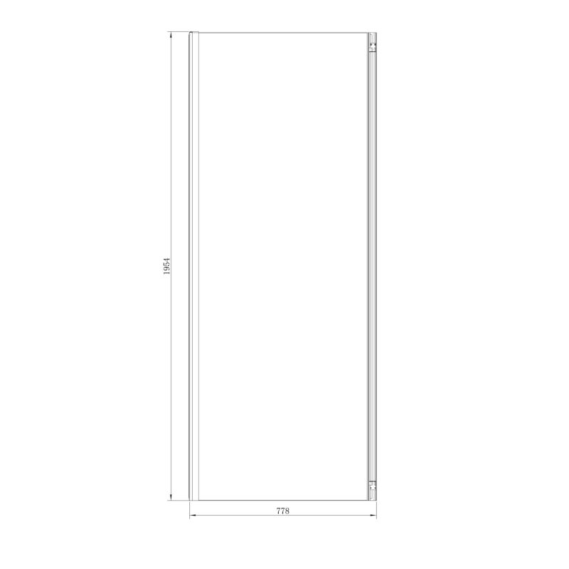 Ścianka prysznicowa GoodHome Ledava 80 cm chrom/transparentna