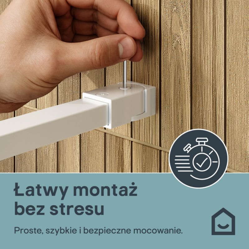 Ścianka prysznicowa GoodHome Maza 80 cm czarna/transparentna