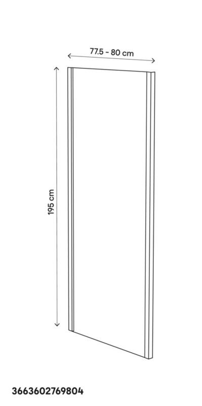 Ścianka prysznicowa GoodHome Naya 80 x 195 cm szkło transparentne