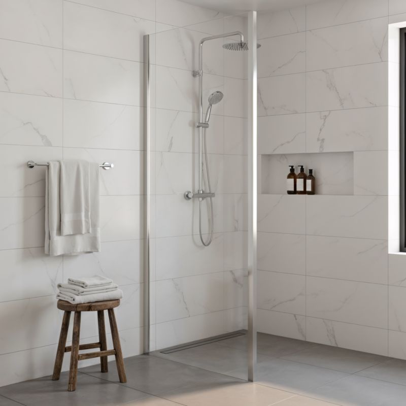 Ścianka prysznicowa GoodHome Naya 80 x 195 cm szkło transparentne