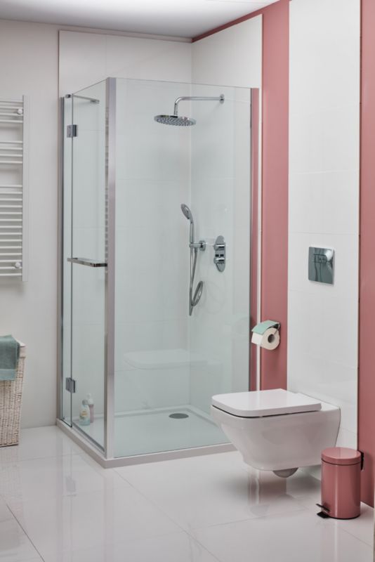 Ścianka prysznicowa GoodHome Naya 90 x 195 cm szkło transparentne