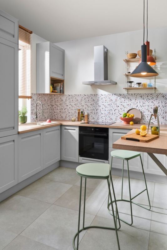 Ścianka przyblatowa GoodHome 2000 x 600 x 3 mm terazzo no 5/6