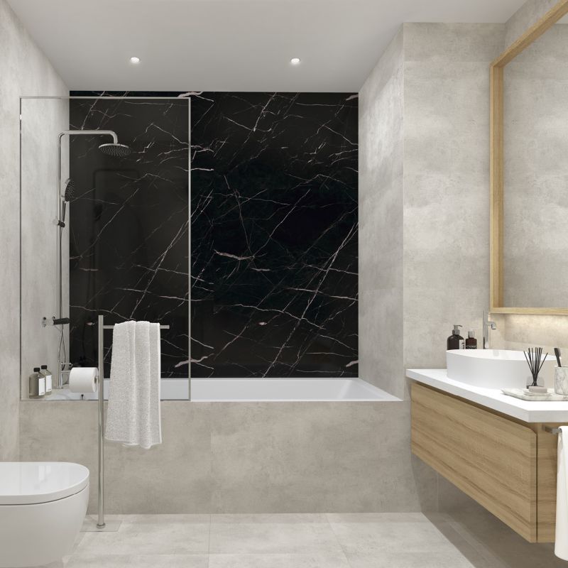 Ścienna płyta dekoracyjna SPC 30 x 60 cm calacata nero 2,34 m2
