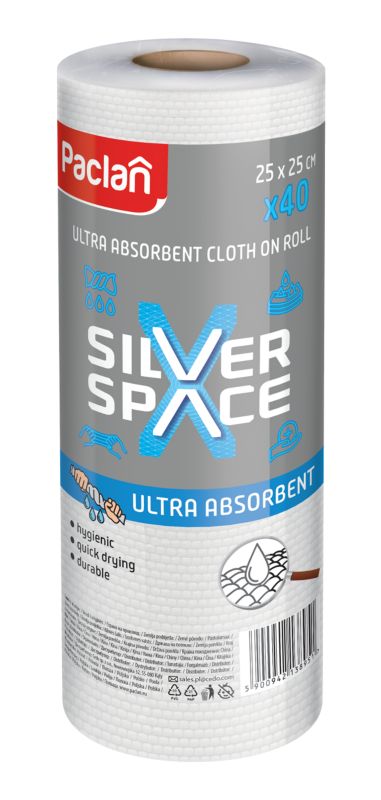 Ścierka na rolce Paclan Silver space 40 szt.