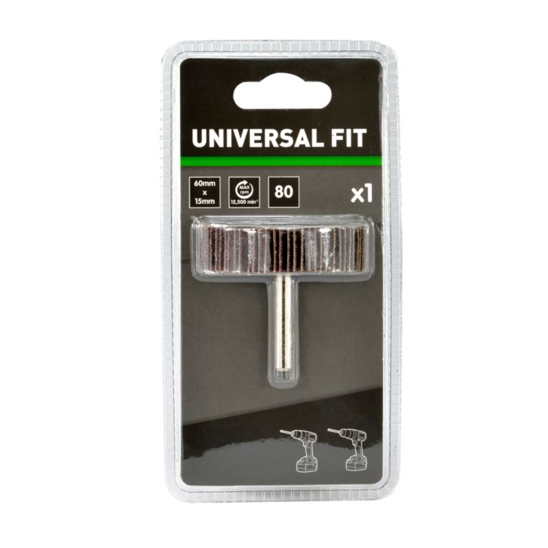 Ściernica trzpieniowa Universal 60 x 15 mm P80