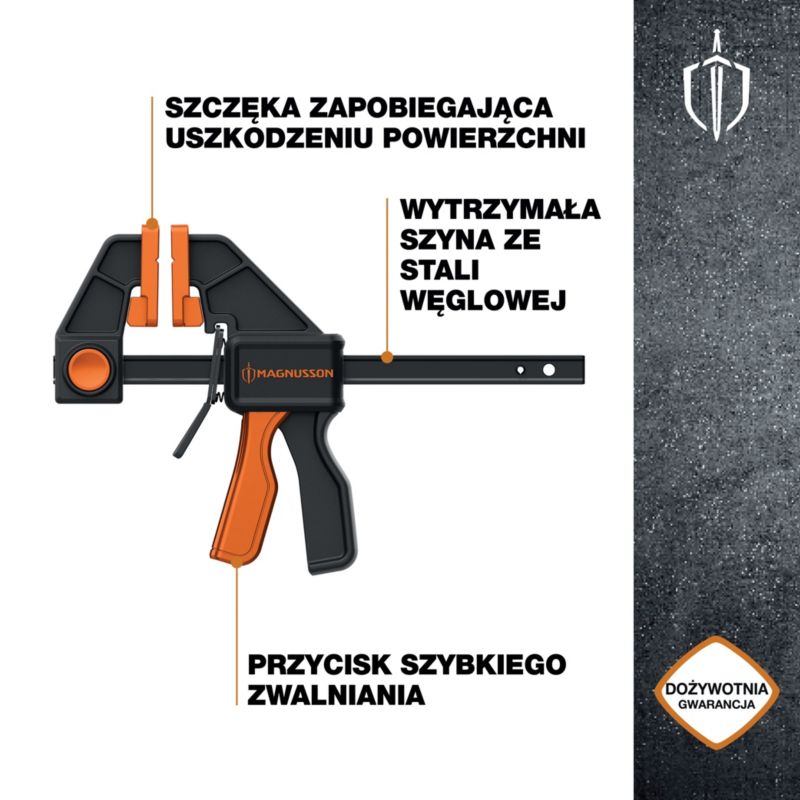 Ścisk stolarski Magnusson 136 kg 24 x 600 mm