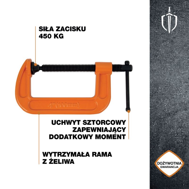 Ścisk typu G Magnusson 100 mm