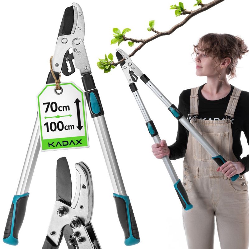 Sekator KADAX kowadełkowy teleskopowy do gałęzi 8 cm 70-100 cm 1 szt.