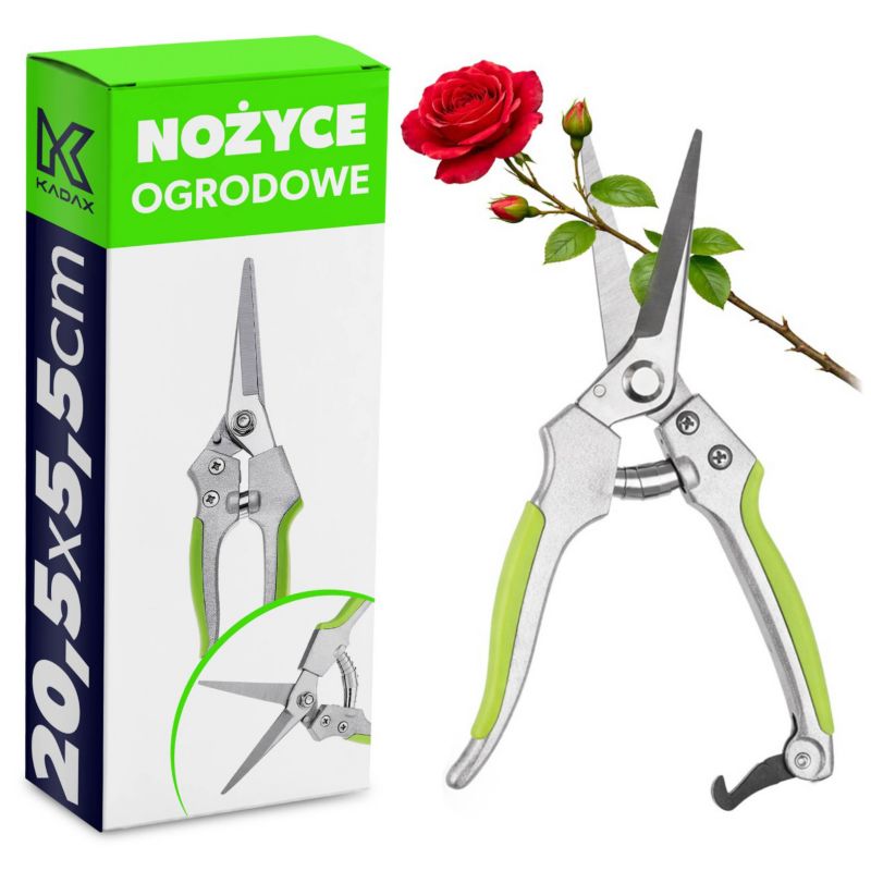 Sekator KADAX nożyce ogrodowe stal węglowa do przycinania roślin 20,5 cm 1 szt.