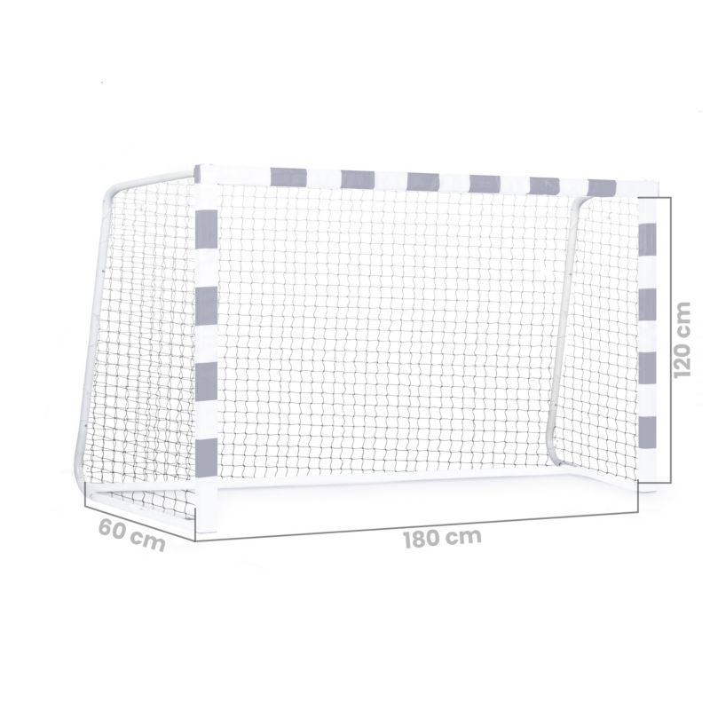 Siatka do bramki piłkarskiej Neo-Sport do bramek 180x120x60 cm biała 1 szt.