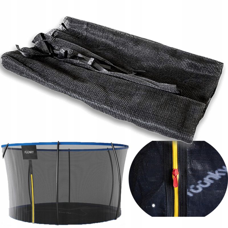 Siatka  Fuunky Zabezpieczająca do Trampoliny 10FT 305cm  Ochronna Czarna 1 szt