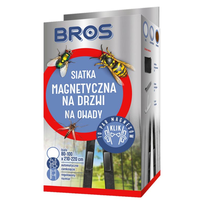 Siatka Na Drzwi Bros Magnetyczna Biała 100 X 220 Cm 1szt.