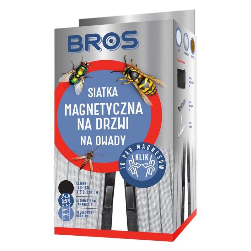 Siatka Na Drzwi Bros Magnetyczna Czarna 160 X 220 Cm 1 Szt.