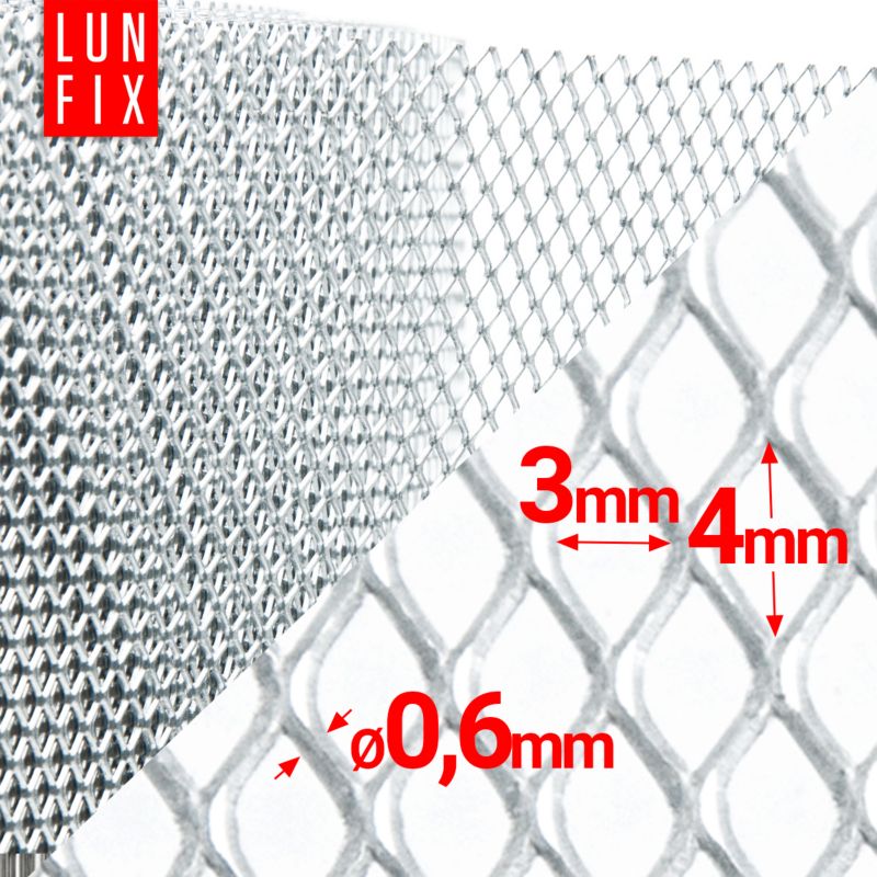 Siatka na owady Lun Fix do dennic 4x3 fi0,6mm h0,42m 25mb ocynkowana 1szt.