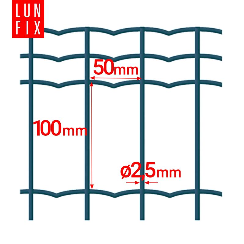 Siatka ogrodzeniowa Lun Fix 180cm antracytowa zgrzewana 25mb 1szt.