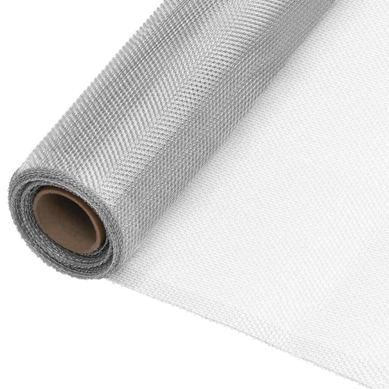 Siatka vidaXL aluminiowa srebrna do moskitier 80 x 500 cm 1 szt.
