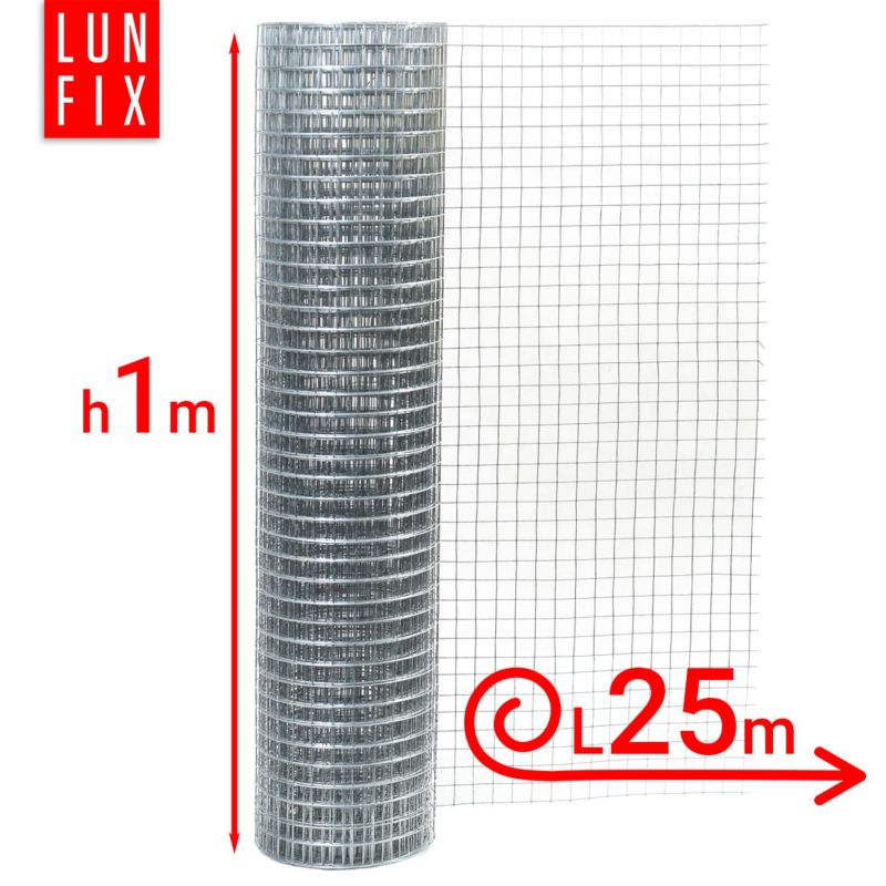 Siatka zgrzewana Lun Fix 100cm 13x13mm fi0,8mm ocynkowana 25mb 1szt.