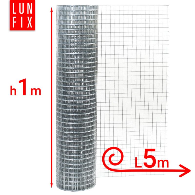 Siatka zgrzewana Lun Fix 100cm 13x13mm fi0,8mm ocynkowana 5mb 1szt.