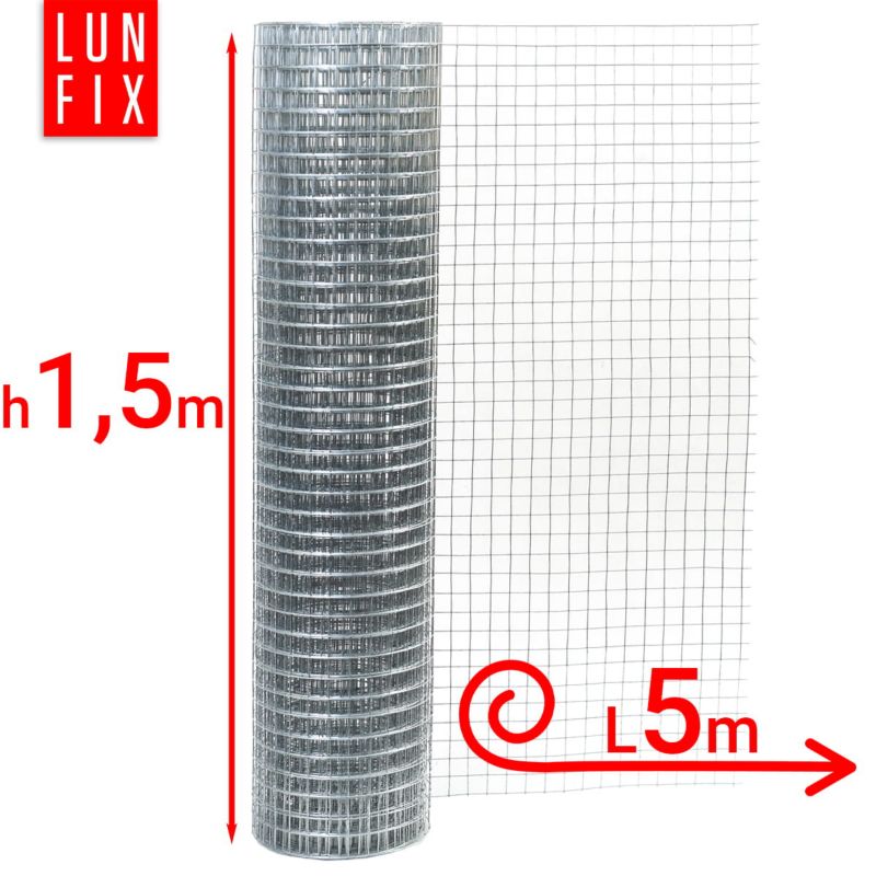Siatka zgrzewana Lun Fix 150cm 13x13mm fi0,8mm ocynkowana 5mb 1szt.