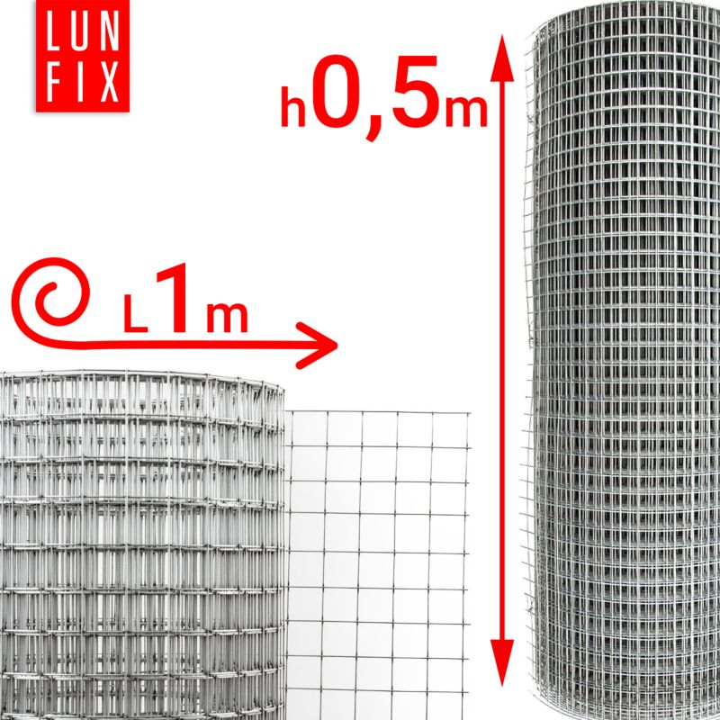 Siatka zgrzewana Lun Fix 50cm 25x25mm fi1mm ocynkowana 1mb 1szt.
