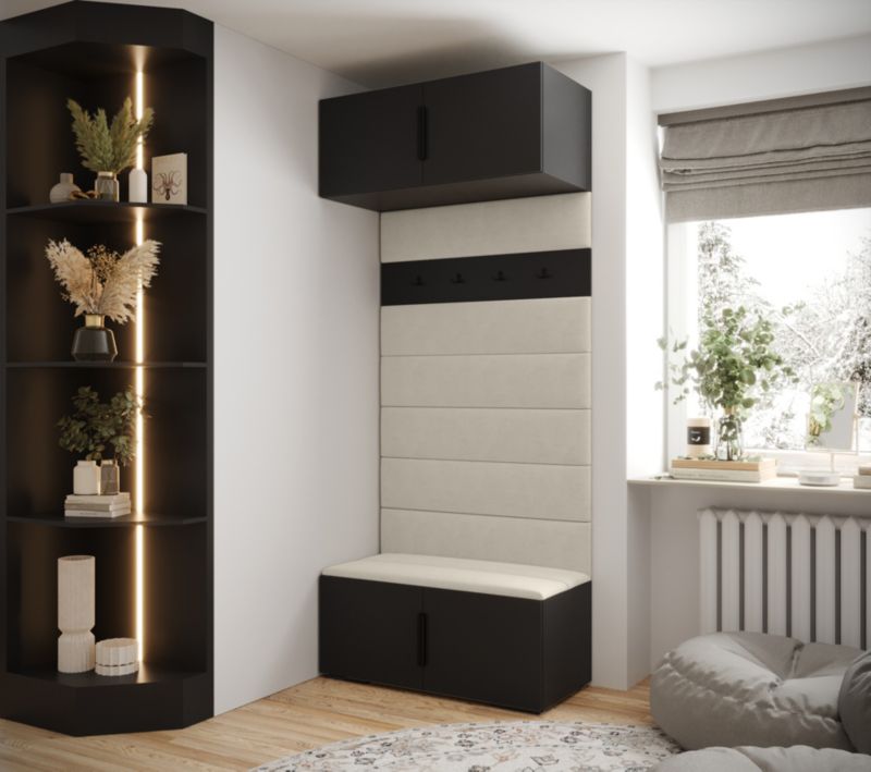 Siedzisko Abiks INOVA panele tapicerowane szer.100cm wz.1 czarny 1szt.