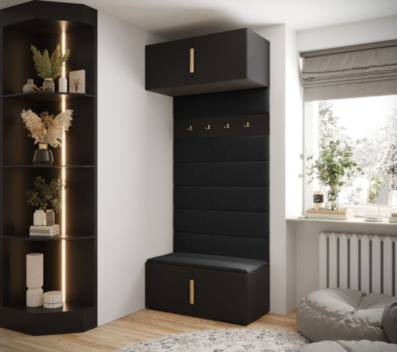 Siedzisko Abiks INOVA panele tapicerowane szer.100cm wz.1 czarny 1szt.