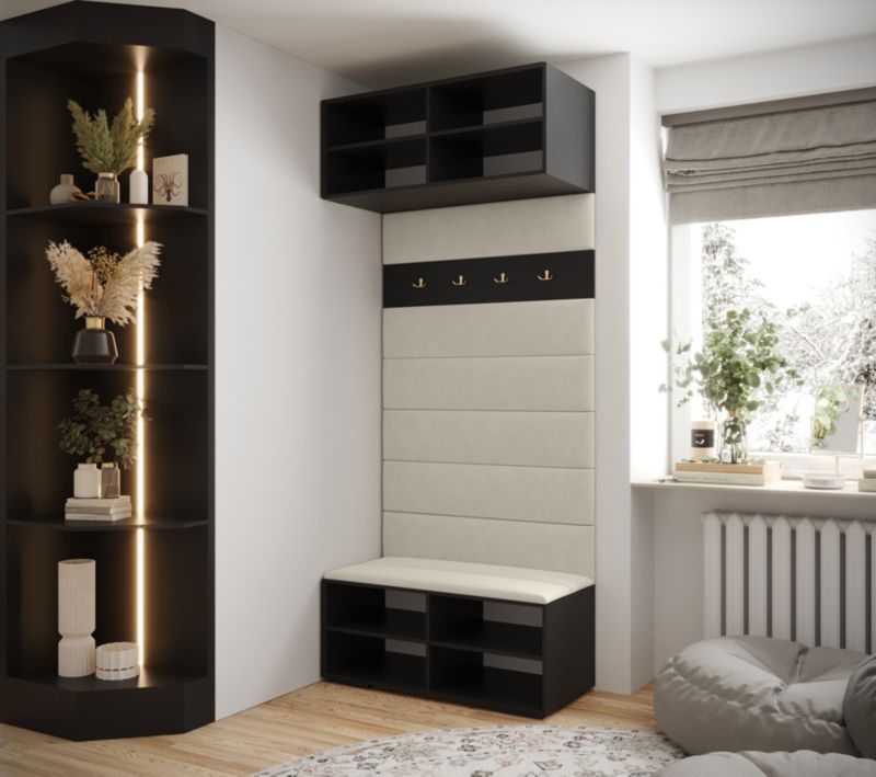 Siedzisko Abiks INOVA panele tapicerowane szer.100cm wz.1 czarny 1szt.